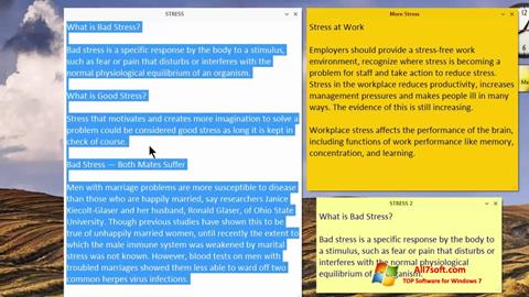 Ekraanipilt Simple Sticky Notes Windows 7