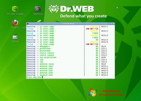 Ekraanipilt Dr.Web LiveCD Windows 7