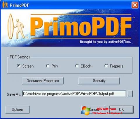 Ekraanipilt PrimoPDF Windows 7