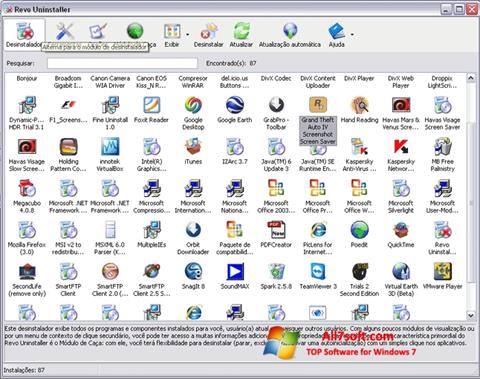 Ekraanipilt Revo Uninstaller Windows 7