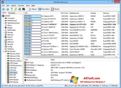 Ekraanipilt AIDA32 Windows 7
