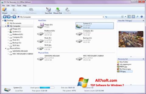 Ekraanipilt RS File Recovery Windows 7