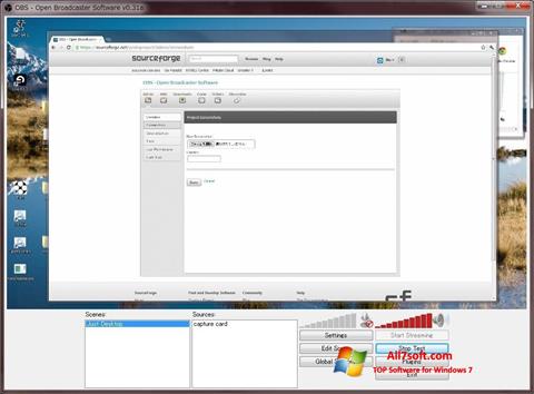 Ekraanipilt Open Broadcaster Software Windows 7