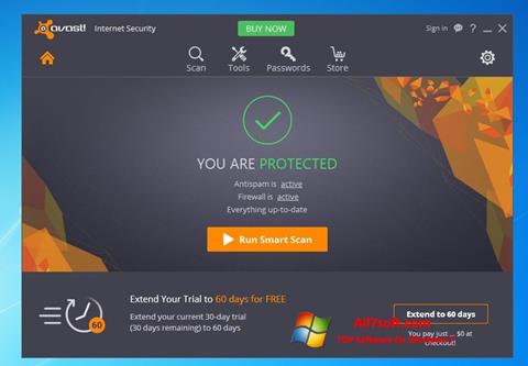 Ekraanipilt Avast Internet Security Windows 7