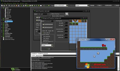 Ekraanipilt GameMaker: Studio Windows 7