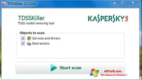 Ekraanipilt Kaspersky TDSSKiller Windows 7