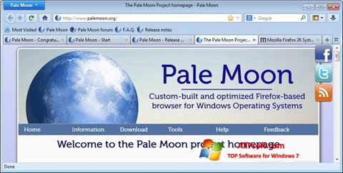 Ekraanipilt Pale Moon Windows 7
