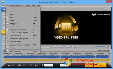 Ekraanipilt SolveigMM Video Splitter Windows 7