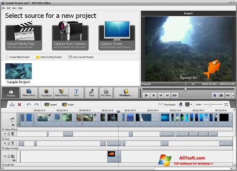 Ekraanipilt AVS Video Editor Windows 7
