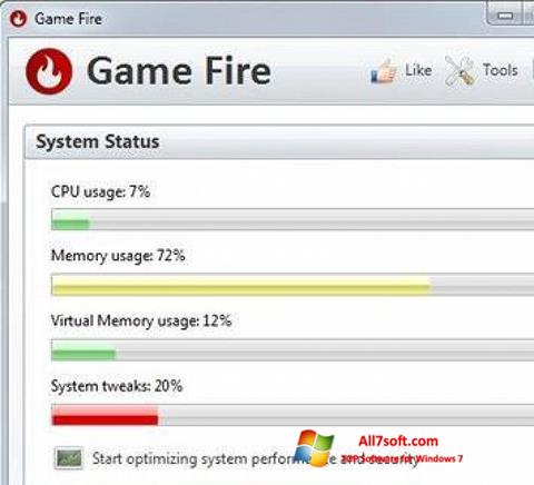 Ekraanipilt Game Fire Windows 7