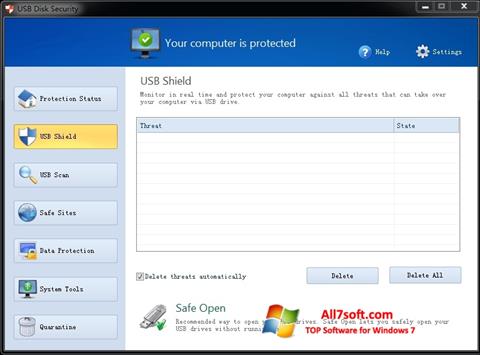 Ekraanipilt USB Disk Security Windows 7