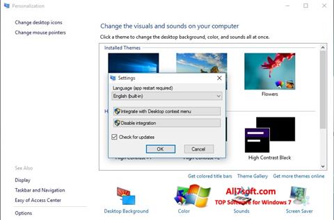 Ekraanipilt Personalization Panel Windows 7