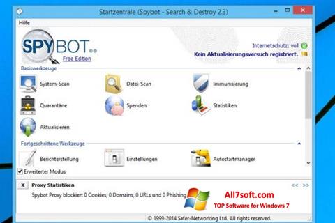 Ekraanipilt SpyBot Windows 7