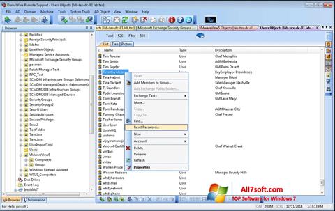 Ekraanipilt Remote Administration Tool Windows 7