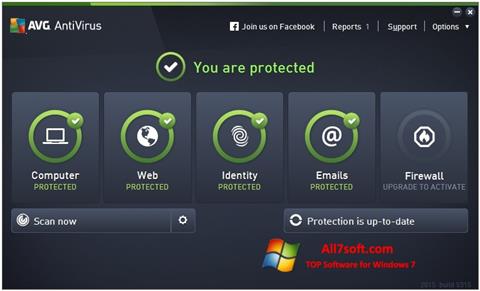 Ekraanipilt AVG AntiVirus Pro Windows 7