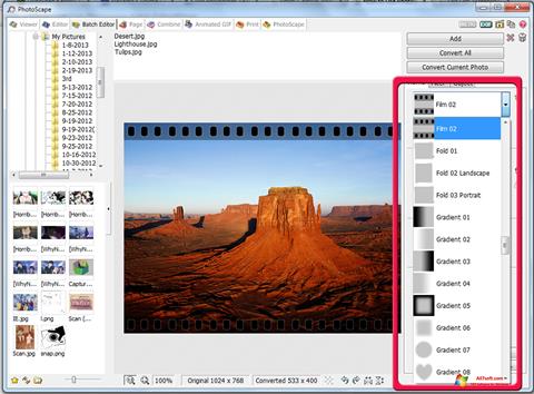 Ekraanipilt PhotoScape Windows 7